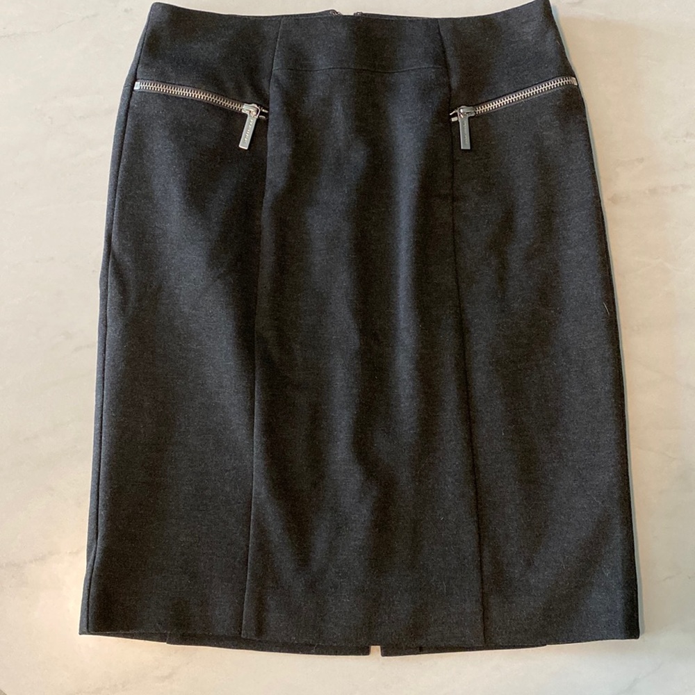 Michael Kors Gray Stretch Pencil Skirt Sz 2